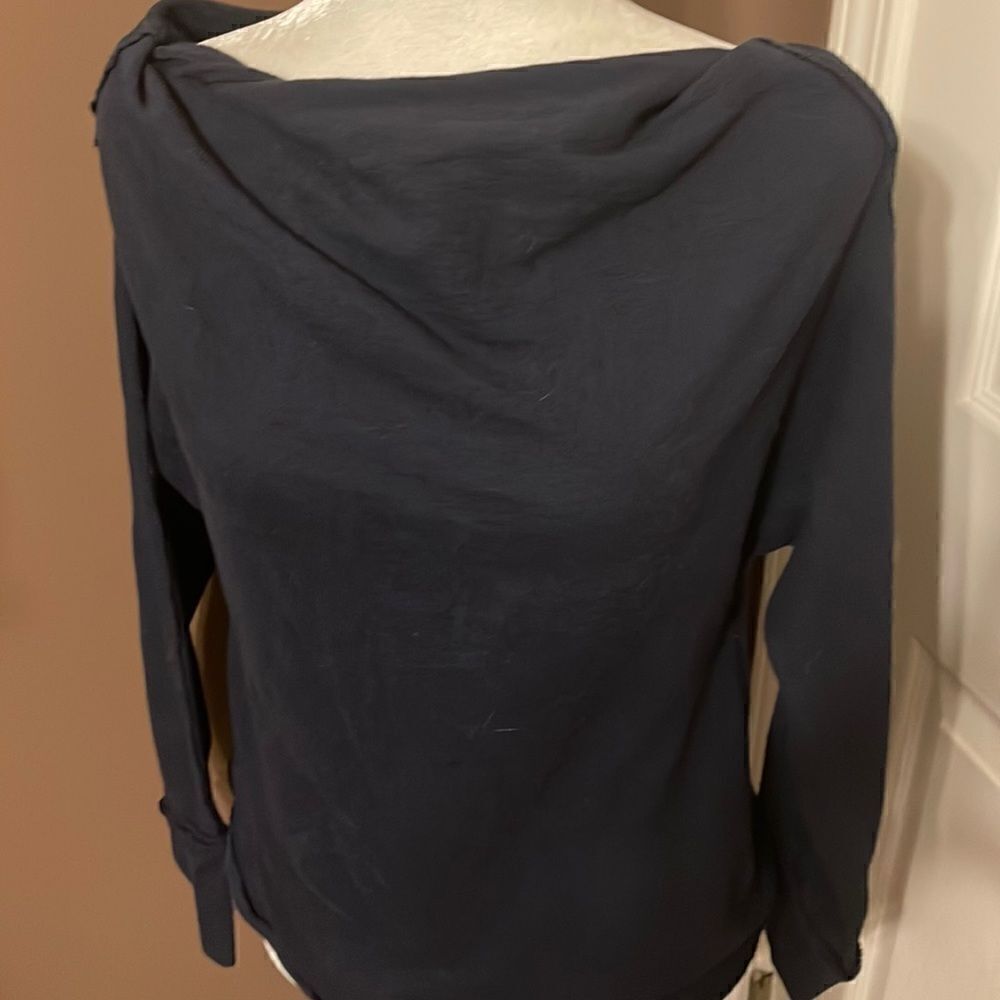 Loveriche Long Sleeve Blouse New Size Small Navy